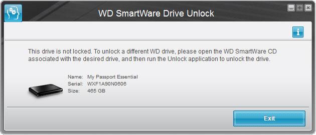 WD Smart Ware does not recognize My Book or My Passport