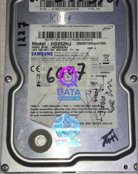 Samsung Hard Disk HD252HJ Data Recovery