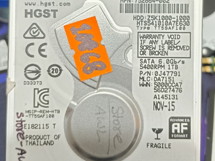 HGST 1TB Laptop Hard Drive Data Recovery