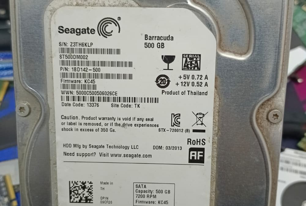 Seagate Barracuda 500GB Desktop HDD Data Recovery